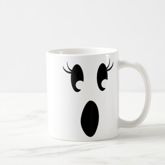 Ghost-Eyelashes Halloween Mädchen _1 Kaffeetasse (Rechts)