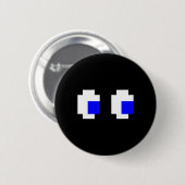 Ghost Eyes Pixel Arcade Video Game 8-Bit Matching Button (Vorne & Hinten)