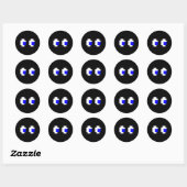 Ghost Eyes Pixel Arcade Video Game 8-Bit Matching Runder Aufkleber (Blatt)