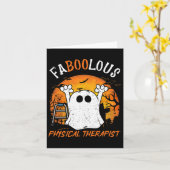 Ghost Faboolous Physical Therapist Spooky Hallowee Karte (Gelbe Blume)