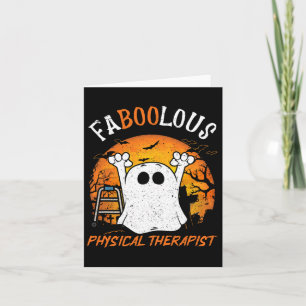 Ghost Faboolous Physical Therapist Spooky Hallowee Karte