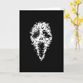 Ghost Face Bats Karte (Gelbe Blume)