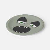 Ghost Face Eyes and Mouth Pappteller (Schrägansicht)