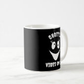 Ghost Face Geister-Vibes Only Benutzerdefiniertes Kaffeetasse (VorderseiteRechts)