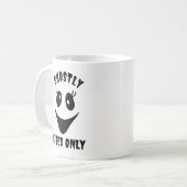 Ghost Face Ghostly Vibes Only Custom Halloween Kaffeetasse (Vorderseite Links)