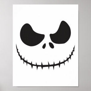 Ghost Face Halloween Retro Beängstigende Kürbisges Poster