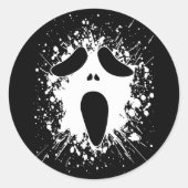Ghost Face Halloween Spritzer Sticker (Vorderseite)