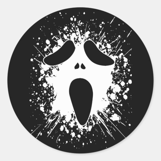 Ghost Face Halloween Spritzer Sticker (Vorderseite)