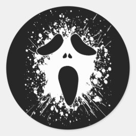 Ghost Face Halloween Spritzer Sticker