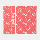 Ghost Face Pattern Coral Fleecedecke (Vorderseite (Horizontal))