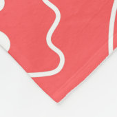 Ghost Face Pattern Coral Fleecedecke (Ecke)