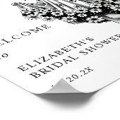 Ghost Floral Brautparty Begrüßungszeichen Poster (Ecke)