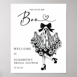 Ghost Floral Brautparty Begrüßungszeichen Poster