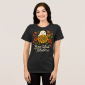 Ghost Floral Halloween - Niedliche Fall Blogs Tri-Blend Shirt (Vorderseite voll)