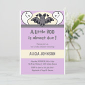 Ghost Flying Bat Halloween Baby Dusche Einladung (Stehend Vorderseite)