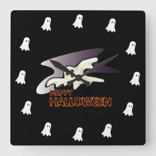 Ghost Flying High - Quadratische Wanduhr