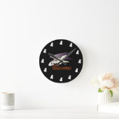 Ghost Flying High - Runde Wanduhr (Zuhause)