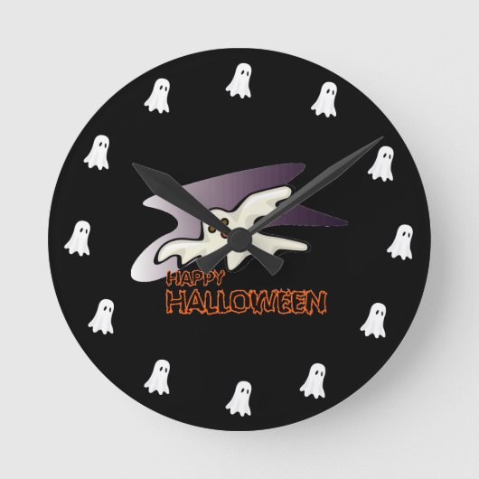 Ghost Flying High - Runde Wanduhr (Vorderseite)