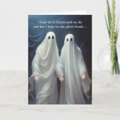 Ghost Friends and Silly Message Funny Friendship Karte (Vorderseite)
