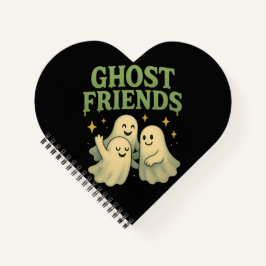 Ghost Friends - Black Spiral Notebook Notizblock
