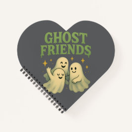 Ghost Friends - Graue Spiral-Notebooks Notizblock