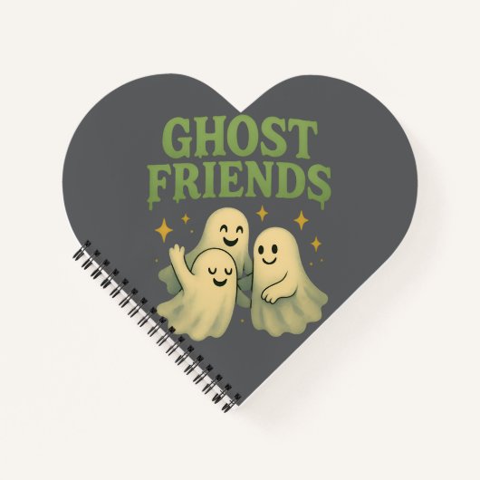 Ghost Friends - Graue Spiral-Notebooks Notizblock (Vorderseite)