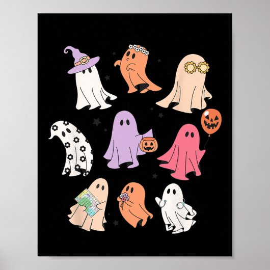Ghost Friends Halloween AAC SLP Squad Rede Langu Poster (Vorne)