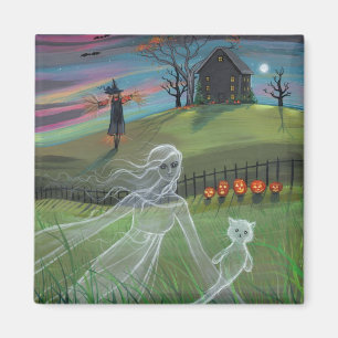 Ghost Friends Halloween Magnet