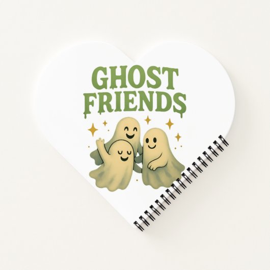 Ghost Friends - White Spiral Notebook Notizblock (Rückseite)