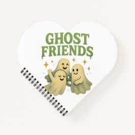 Ghost Friends - White Spiral Notebook Notizblock