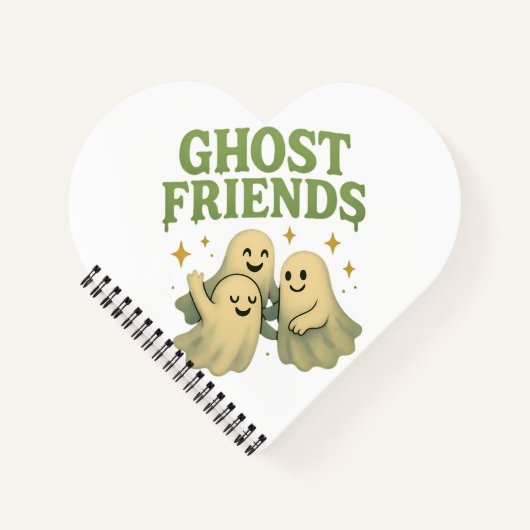 Ghost Friends - White Spiral Notebook Notizblock (Vorderseite)