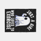 Ghost Funny Gym Workout Bodybuilding Soky Hallowee Fleecedecke (Vorderseite (Horizontal))