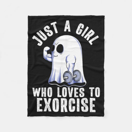 Ghost Funny Gym Workout Bodybuilding Soky Hallowee Fleecedecke (Vorderseite)