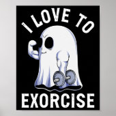 Ghost Funny Gym Workout Bodybuilding Spaß Spooky Poster (Vorne)