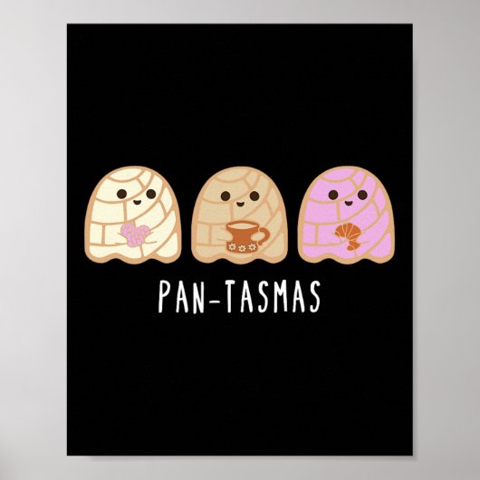 Ghost Funny Spooky Conchas Mexican Ghost Poster (Vorne)