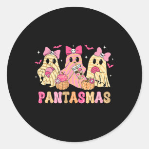 Ghost Funny Spooky Conchas Mexican Halloween Ghost Runder Aufkleber