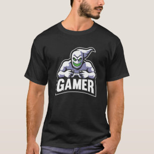 Ghost Gamer Lazy Halloween Kostüm Cooles Videospie T-Shirt