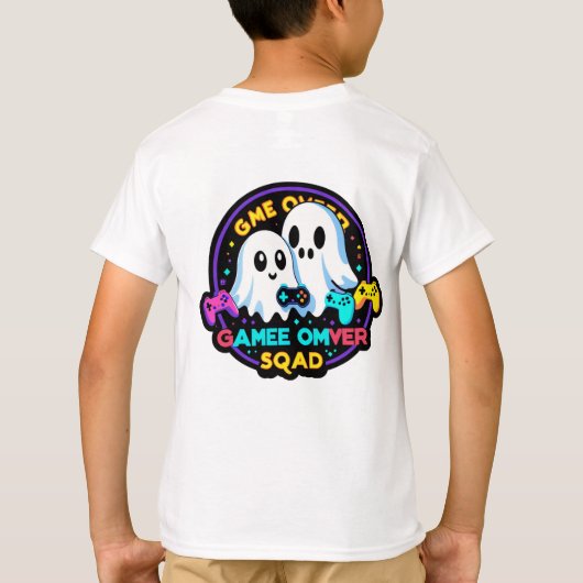 Ghost Gamer Squad - Retro Arcade Halloween-T-Shirt T-Shirt (Rückseite)