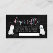 Ghost Gender Reveal Diaper Raffle Ticket Begleitkarte (Vorderseite)