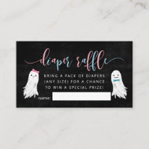 Ghost Gender Reveal Diaper Raffle Ticket
