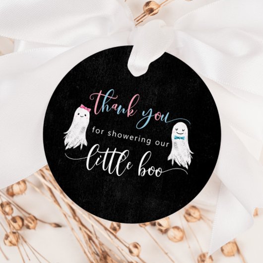 Ghost Gender Reveal Party Vielen Dank Geschenkanhänger