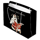 Ghost-Geschenktasche Halloween Große Geschenktüte (Rückseite Schrägansicht)