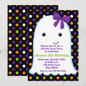 Ghost Girl Halloween | Kinder Halloween Geburtstag Einladung (Vorne/Hinten)