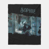 Ghost Girl in Blue – Haunting Surreal Art Fleecedecke (Vorderseite)
