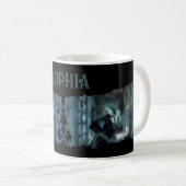 Ghost Girl in Blue – Haunting Surreal Art Kaffeetasse (VorderseiteRechts)