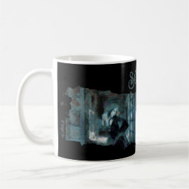 Ghost Girl in Blue – Haunting Surreal Art Kaffeetasse