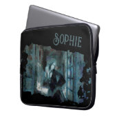 Ghost Girl in Blue – Haunting Surreal Art Laptopschutzhülle (Vorderseite Links)