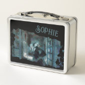 Ghost Girl in Blue – Haunting Surreal Art Metall Brotdose (Rückseite)