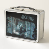 Ghost Girl in Blue – Haunting Surreal Art Metall Brotdose (Vorderseite)