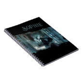 Ghost Girl in Blue – Haunting Surreal Art Notizblock (Rechte Seite)